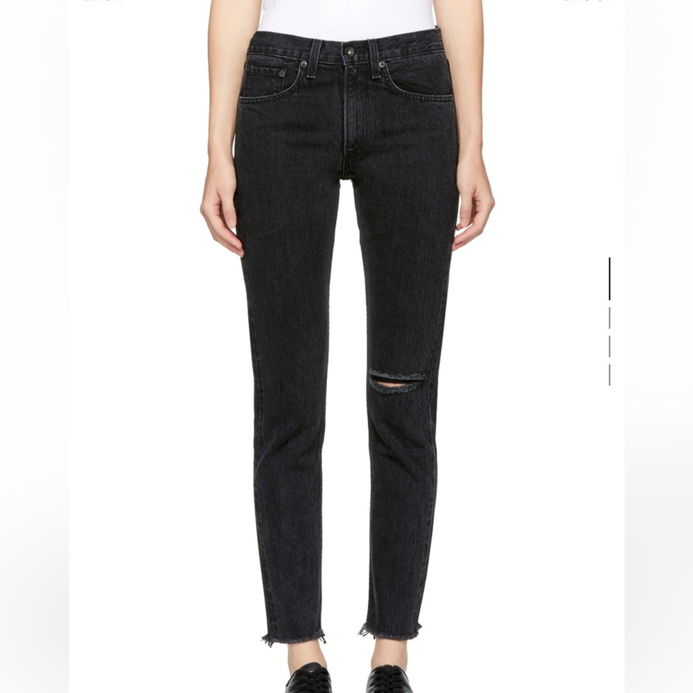 Rag & Bone Black High-Rise Skinny Jeans